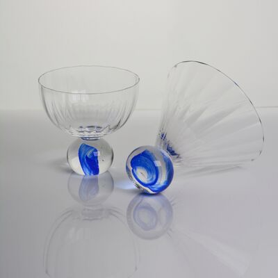 quality Elegant Blue Cloud Crystal Wine Glass Set Ideal For Restaurants Hotels Bars And Catering Services Providing Superior Clarity And Style factory
