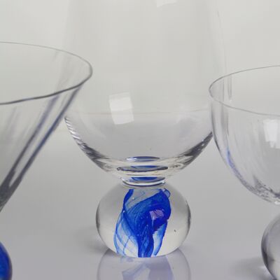 quality Elegant Blue Cloud Crystal Wine Glass Set Ideal For Restaurants Hotels Bars And Catering Services Providing Superior Clarity And Style factory