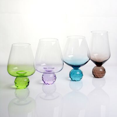 quality Crystal Wine Glass Mouth Blown Hand Blown Glass With Color Gradient And Multiple Size Options Ideal For Parties And Gifts factory
