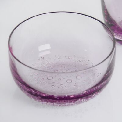 quality Crystal Wine Glass Handblown With Subtle Trapped Bubbles And A Soft Lavender To Clear Gradient Combining Beauty And Durability factory