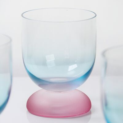 quality Handblown Crystal Wine Glass Goblet with Two-color Gradient and Frosted Base for 300ml Wine Cocktail & Home Decor factory