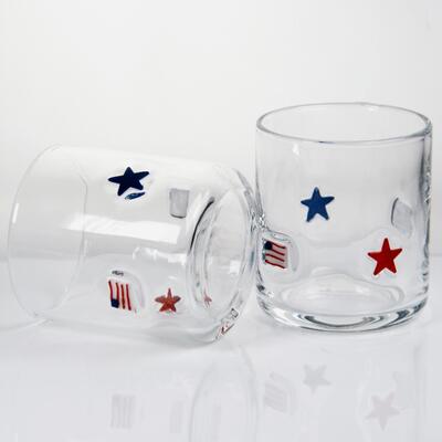 quality Hand Blown Patriotic Design Icon Glass with 400ml Capacity - Clear Tumbler for Whiskey and Cocktails factory