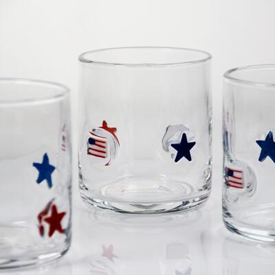 quality Hand Blown Patriotic Design Icon Glass with 400ml Capacity - Clear Tumbler for Whiskey and Cocktails factory