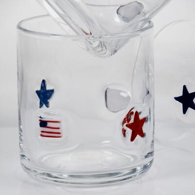 quality Hand Blown Patriotic Design Icon Glass with 400ml Capacity - Clear Tumbler for Whiskey and Cocktails factory