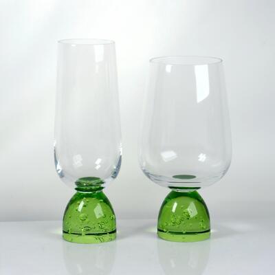 quality Handcrafted Bubble Base Crystal Wine Glass Goblet with Lead Free Crystal Glass for Elegant Dining factory