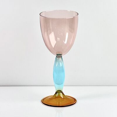 Quality Hand-Blown Gradient Color Borosilicate Wine Glasses, Multi-Color Artistic Stem Goblets for Wine, Cocktail, Home Bar & Party Decor factory