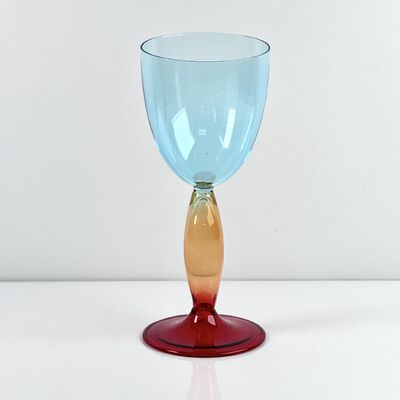 Quality Hand-Blown Gradient Color Borosilicate Wine Glasses, Multi-Color Artistic Stem Goblets for Wine, Cocktail, Home Bar & Party Decor factory