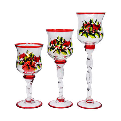 quality Glass Candle Holders For Christmas factory