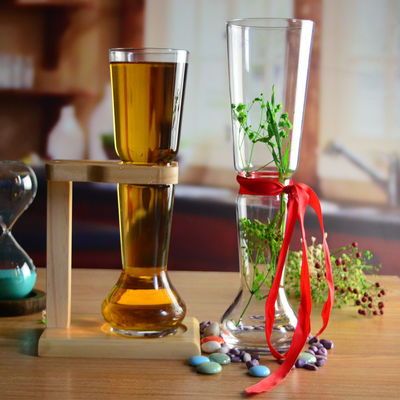 quality Craft Beer Glasses With Wooden Stand factory