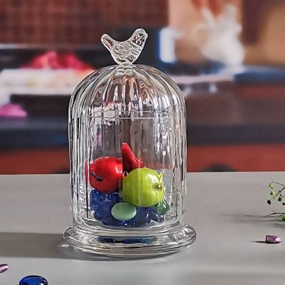 quality Customized Color Glass Cloche Jar with Bell Dome Glass Lid For Candle Wax factory