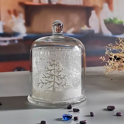 quality Customized Color Glass Cloche Jar with Bell Dome Glass Lid For Candle Wax factory