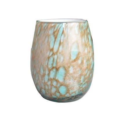 quality Turquoise Solid Color Votive Glass Candle Holders factory
