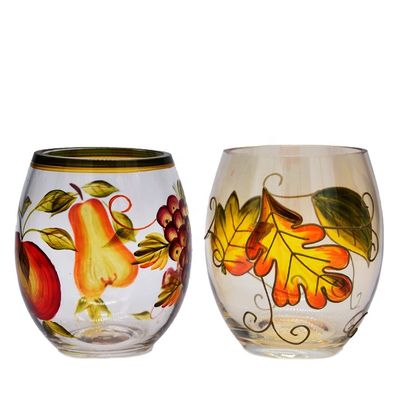 quality Egg Shaped Beautiful Color Glass Cylinder Candle Holders , Glass Votive Candle Holders factory