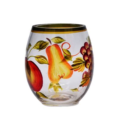 quality Egg Shaped Beautiful Color Glass Cylinder Candle Holders , Glass Votive Candle Holders factory