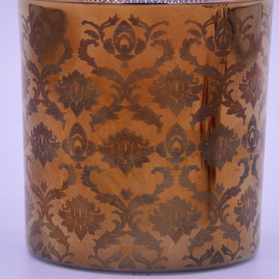 quality Copper Glass Candle Holders With Laser Engrave Pattern factory