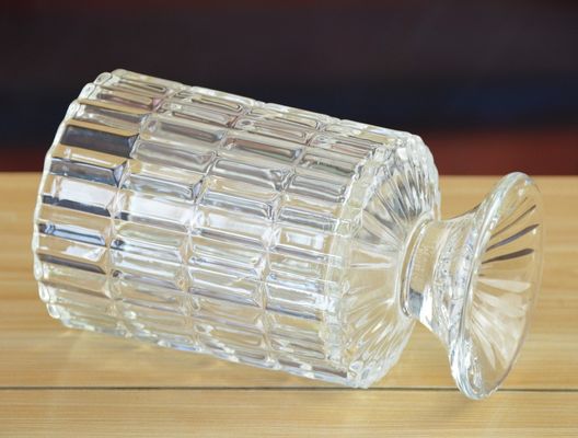 quality Heavy Duty Foot Pillar Glass Candle Holders , Clear Glass Candle Holders As Flower Vase factory