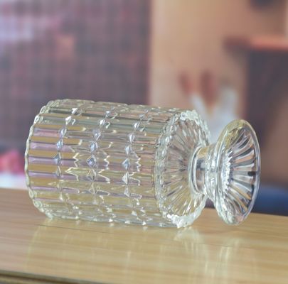 quality Heavy Duty Foot Pillar Glass Candle Holders , Clear Glass Candle Holders As Flower Vase factory