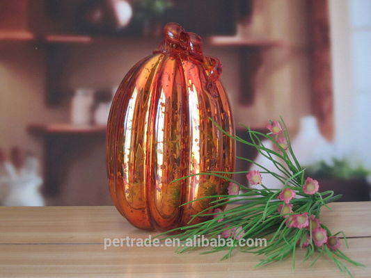 quality Pumpkin Lantern Antique Glass Candle Holders For Halloween factory