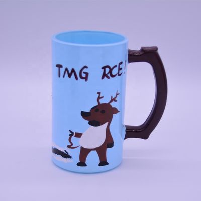 quality Color Decorated Steins Customize Handpainted Glass Beer Mug factory