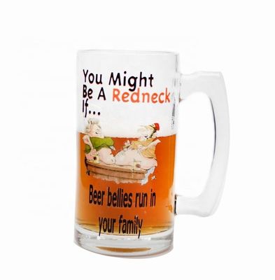 quality Color Print Decorated Mug Craft Beer Glasses factory