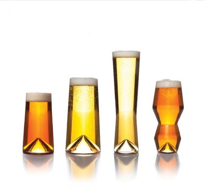 quality Unique Peak Bottom Ipa Glass Handmade Crystal Craft Beer Glasses factory