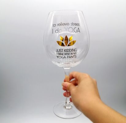 quality Mouthblown Large Size 750ml Stemed Crystal Wine Glasses , Crystal Red Wine Glasses factory