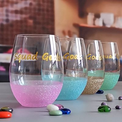 quality LFGB 450ml Wine Glass , Crystal Wine Glass For Anuversery Party factory