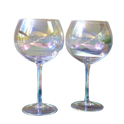 quality Giant Rainbow Color Balloon Shape 23 Oz Crystal Wine Glasses factory