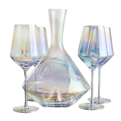 quality Hand Blown Crystal Wine Glass Set factory
