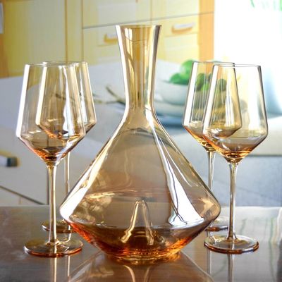 quality Hand Blown Crystal Wine Glass Set factory
