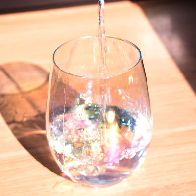 quality Ion Plated Rainbowl 16 Oz Stemless Wine Glass , Antique Crystal Wine Glasses factory