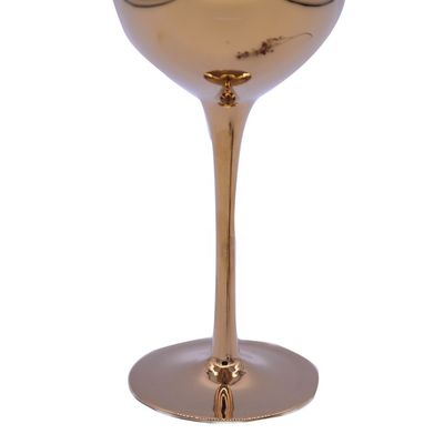quality Gold Plated 16oz Crystal Wine Glass With Decal Logo For Gift factory