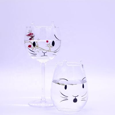 quality Cat Shaped 400ml Crystal Balloon 14 Oz Wine Glasses factory