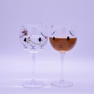 quality Cat Shaped 400ml Crystal Balloon 14 Oz Wine Glasses factory