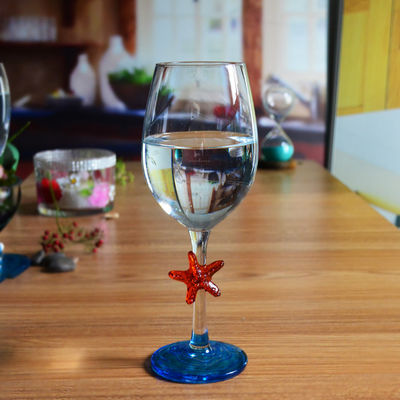 quality Creative Sea Animal Stem Crystal Wine Glass For Summer Holiday factory