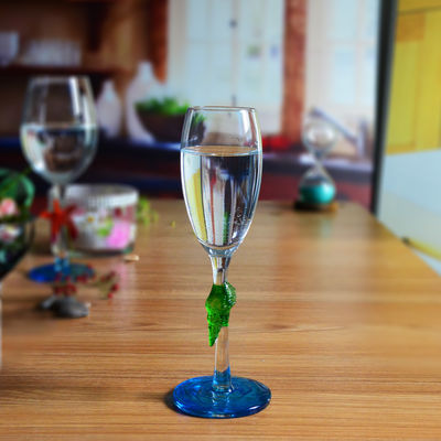 quality Creative Sea Animal Stem Crystal Wine Glass For Summer Holiday factory