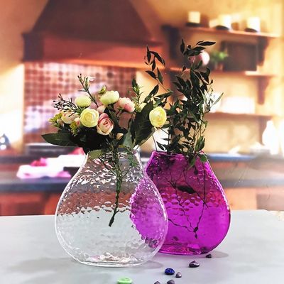 quality Home Decoration 8" Fish Style Vintage Pink Glass Vase factory