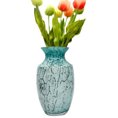 quality Oriental Color Marble Decorative Glass Vase , Tall Centerpiece Vases For Hotle factory
