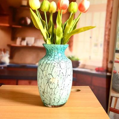 quality Oriental Color Marble Decorative Glass Vase , Tall Centerpiece Vases For Hotle factory