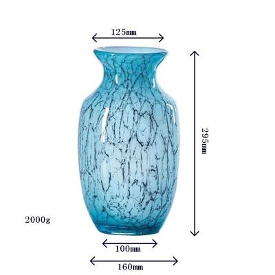 quality Oriental Color Marble Decorative Glass Vase , Tall Centerpiece Vases For Hotle factory