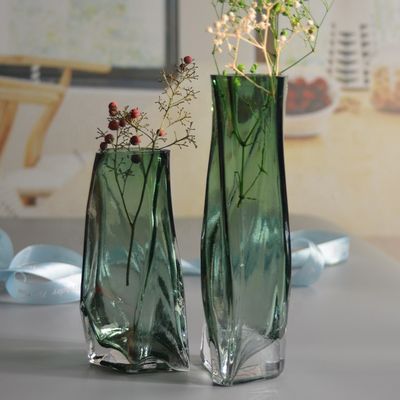 quality 3 Size Warped Grey Color Tall Centerpiece Vases factory