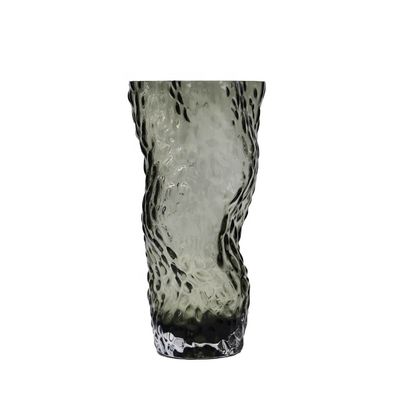 quality Tree Stump Shaped Customize Color Decorative Glass Vase factory