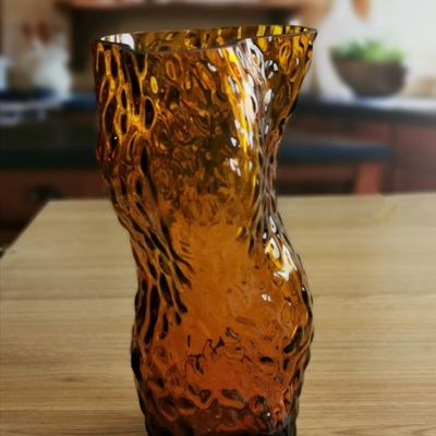 quality Tree Stump Shaped Customize Color Decorative Glass Vase factory