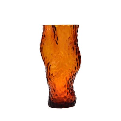 quality Tree Stump Shaped Customize Color Decorative Glass Vase factory