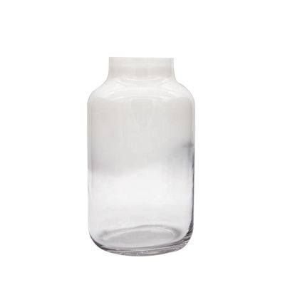 quality Hand Made Solid White Top Half Ceramic Glass Jar Vase factory