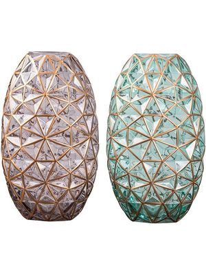 quality Creative Handpainted Decorative Glass Vase For Wedding factory