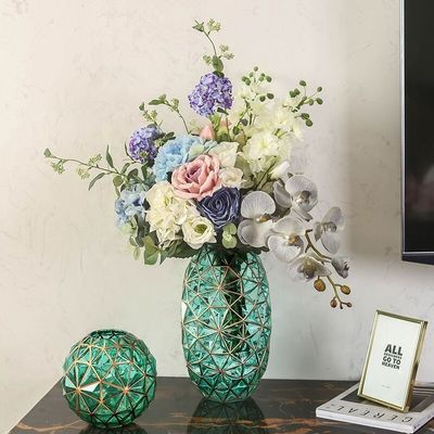 quality Creative Handpainted Decorative Glass Vase For Wedding factory