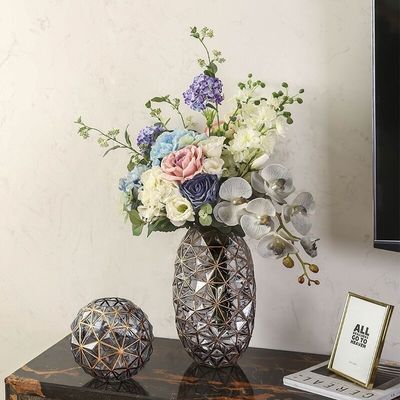 quality Creative Handpainted Decorative Glass Vase For Wedding factory