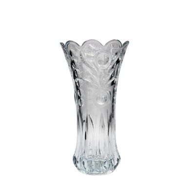 quality Bohemian Style Crystal Embossed Pattern Decorative Glass Vase factory
