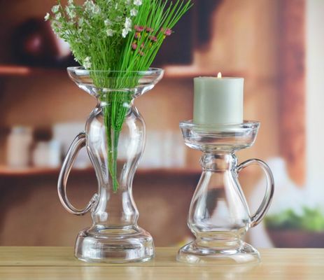 quality New Design Hand Blown Decorative Glass Vase With Handle factory